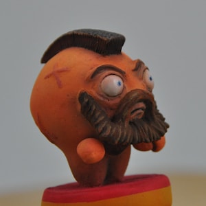 Street Fighter Zangief 1,2&quot; miniature handcrafted solid resin art toy collectable figurine videogames Limited Edition crafts by El Ente
