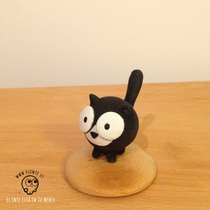 Gater The Cat Felix Figurine Miniature Collector Hand-Painted Cat, Gift Cute Kawaii Art Toy Kitten Retro Cartoon Kittens