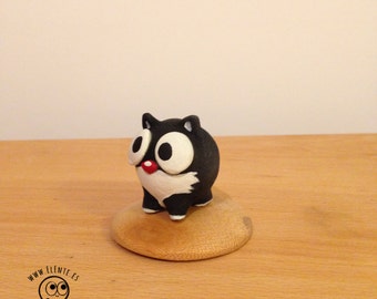 Gatente Silvester the cat custom resin cast figurine handpainted miniature cute kawaii kitty pussycat art toy designer gift animation Tweety