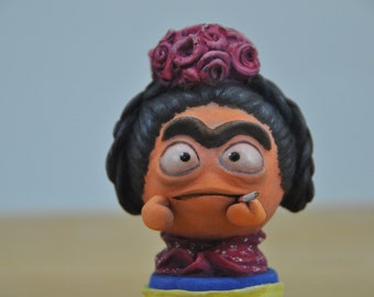 Frida Kahlo / El Ente Hand Painted Polyurethane Resin Sculpture Art toy, figurine art, cute, decoration, kawaii , handmade, crafts by Duque