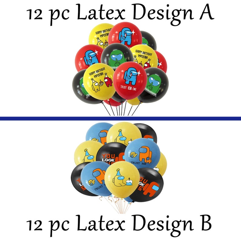 AMONG US Cups Plates More Options ~ birthday theme favor party supplies decorations ideas Party supplies Table Liner Cupcake Topper boxes