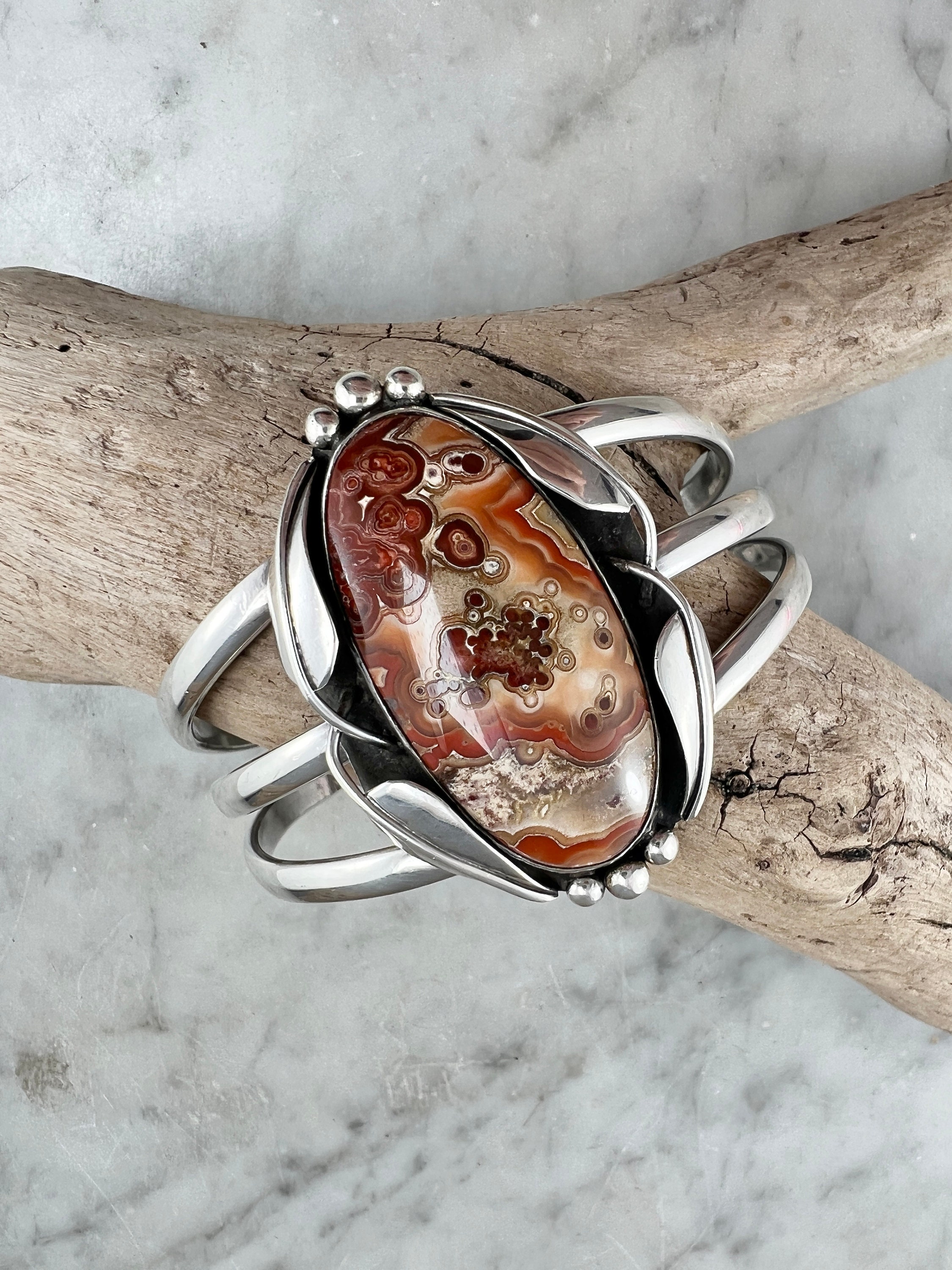 Vintage Navajo Sterling Silver & Hardstone Southwest Native