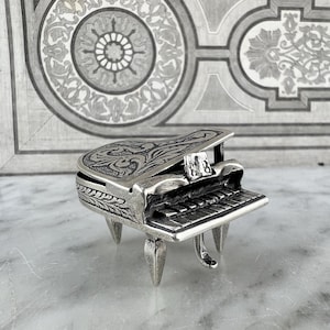 Antique 800 Silver Piano Ornament,antique 800 Silver Piano