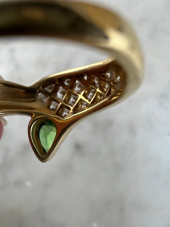 Estate 18k Yellow Gold, Green Tsavorite Garnet, &… - image 7