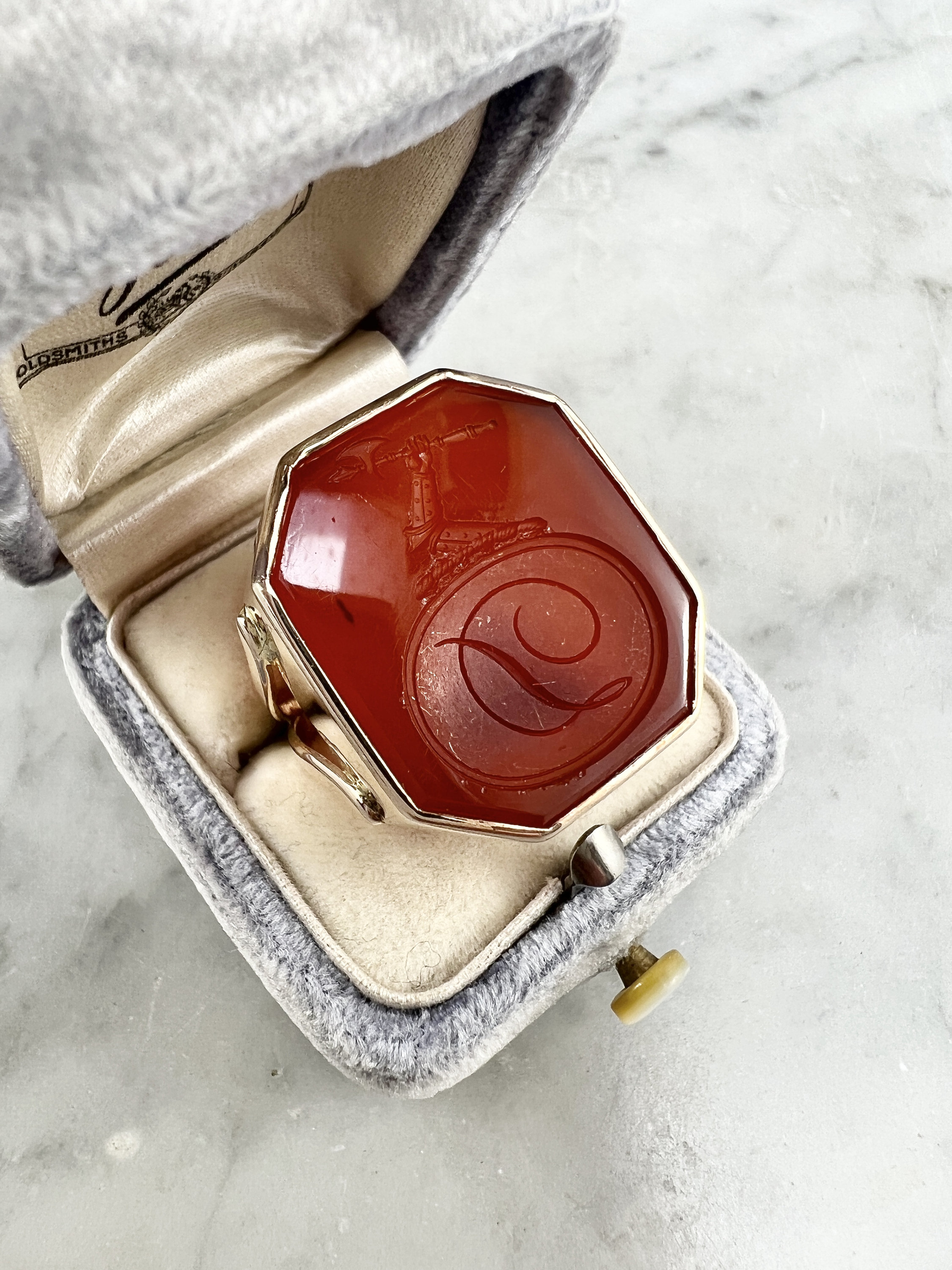 Antique Carnelian Ring - Etsy Canada