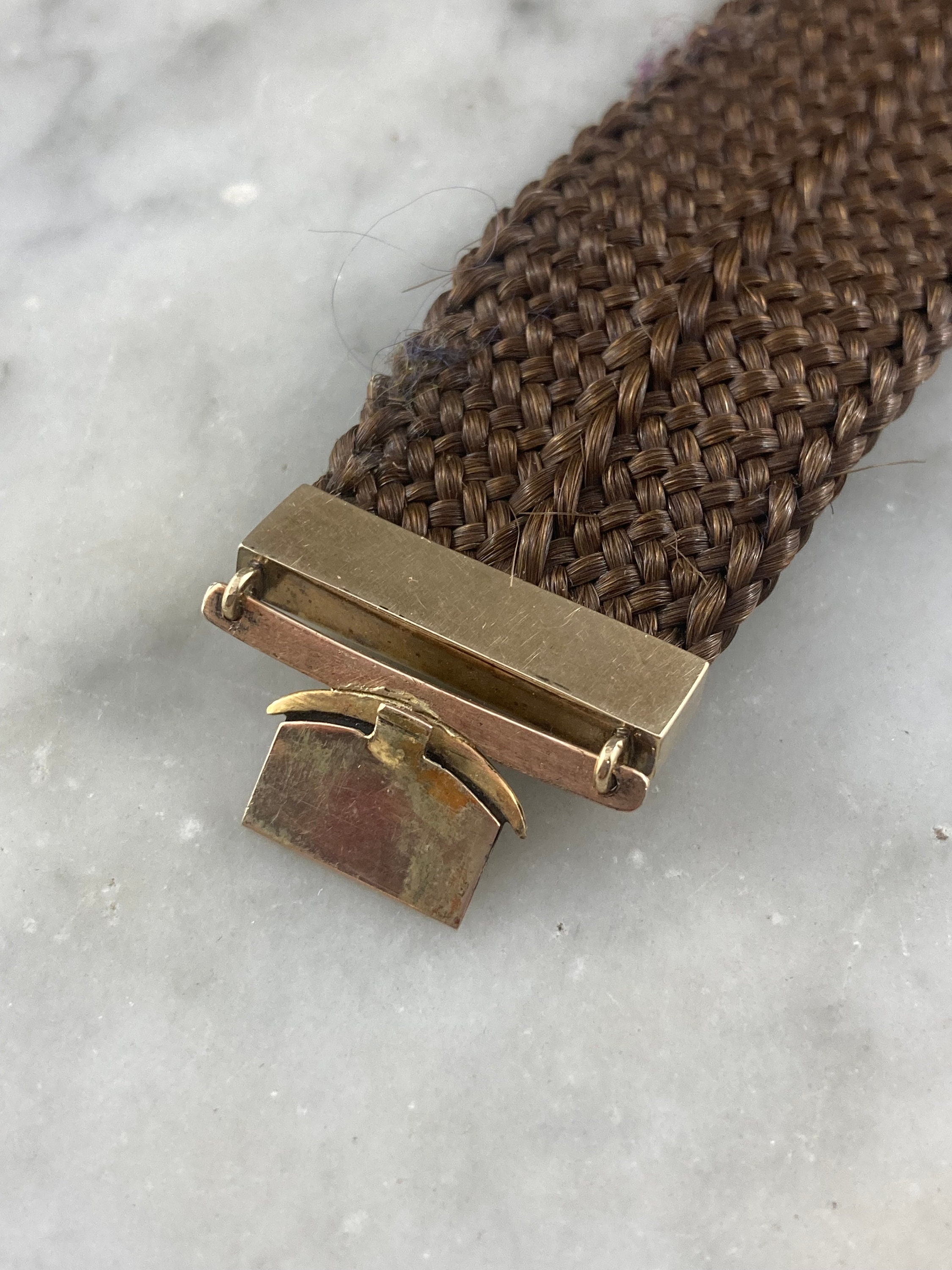 Antique 12k Gold Mourning Bracelet – Woven Hair & Gentleman 