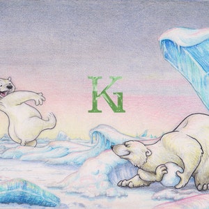 Cartes KG « Polar Snowball Fight » Carte de vœux