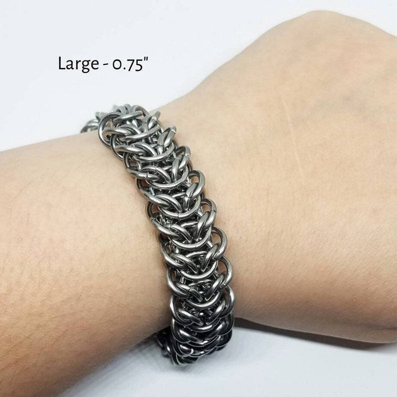Elf Bridge Stainless Steel Chainmaille Bracelet, Chainmaille Jewelry, Bracelet for Men, Gift for Him image 5