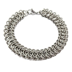 Elf Bridge Stainless Steel Chainmaille Bracelet, Chainmaille Jewelry, Bracelet for Men, Gift for Him image 2