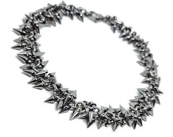 Dolkarmband, roestvrijstalen Spike Chain enkelbandje, Chainmaille sieraden