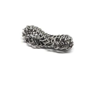 Mesh Finger Ring, Chainmaille Ring, Stainless Steel Ring image 2