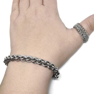 Mesh Finger Ring, Chainmaille Ring, Stainless Steel Ring image 3