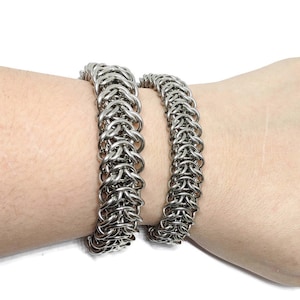 Elf Bridge Stainless Steel Chainmaille Bracelet, Chainmaille Jewelry, Bracelet for Men, Gift for Him