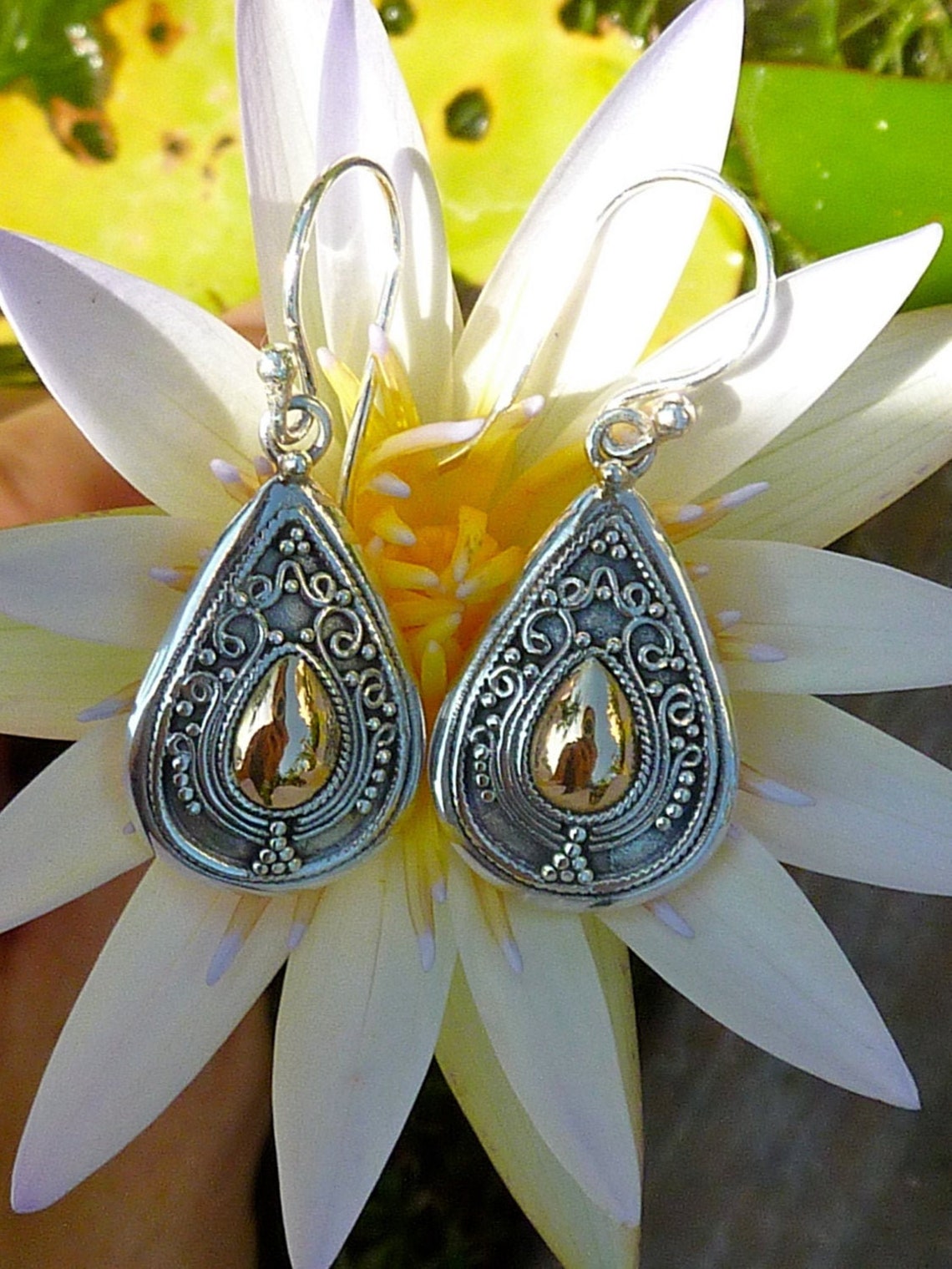 Aparna Gold Tone Silver Earrings main image 1