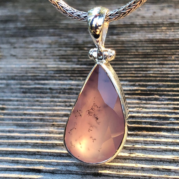 Facet Stone Pendant - Silky Sage Facet Stone Pendant - Silky Sage