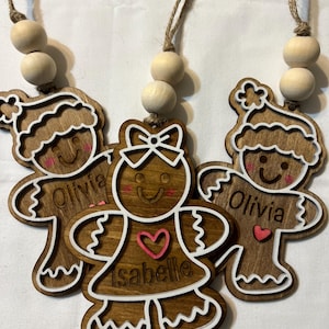Personalized Gingerbread ornament, Gingerbread Family, Personalized Gingerbread Family Ornament 2025, Family Christmas Ornament, Gingerbread