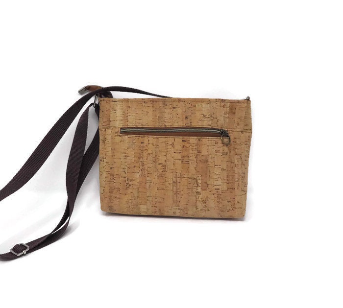 Natural Cork Cross Body Bag With Printed Cotton Lining. - Etsy