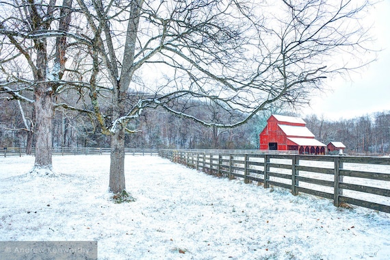 A Rural Winter Scene Tullahoma Tn Etsy
