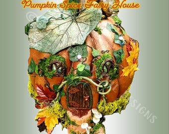 Älvträdgårdshus: Pumpakrydda - Halloweenpumpa utomhus