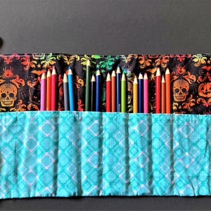 12 Slot Roll-Up Art Pencil Case / Paint Brush Holder / Cloth Bag Organizer / Cosmetic Brush Organizer Holder