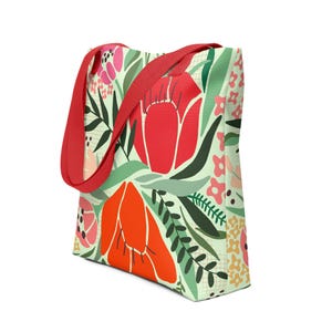Spring time floral tulip Tote bag