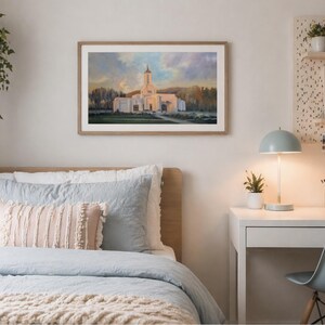 Willamette Valley Oregon Temple Print LDS Art | Giclée Fine Art Print 15x24 10x16 | Christian Wall Art | Religious Home Decor