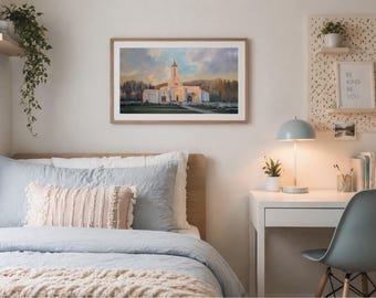 Willamette Valley Temple Print | Original Oil Painting Giclée Fine Art (15x24, 10x16)