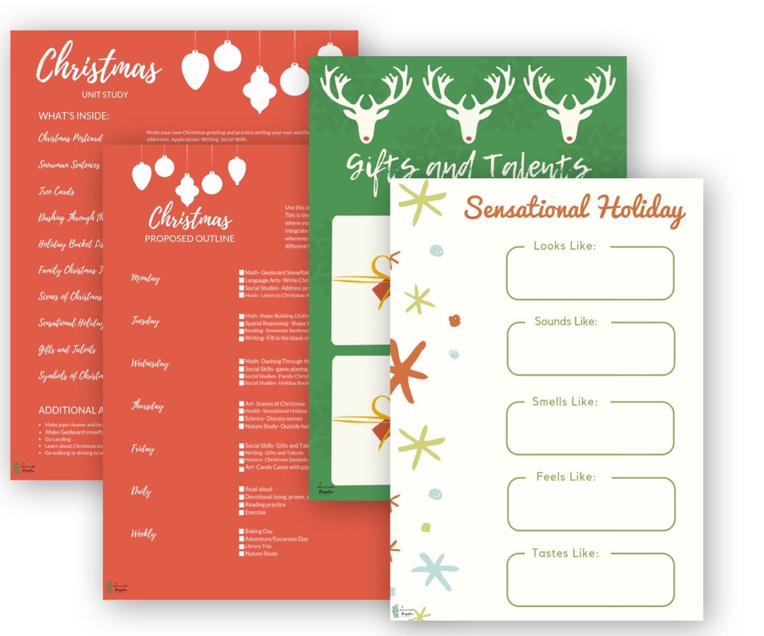 Winter Unit Study Bundle | Winter Wonderland and Christmas Unit Studies ...