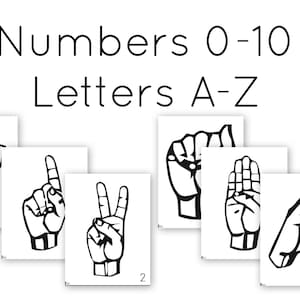 Sign Language Numbers and Alphabet Hand Sign Cards | ASL Coloring Pages | 5 Senses | Homeschool Resources | Homeschool Curriculum