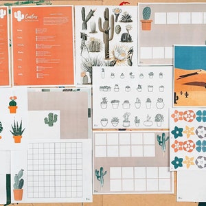 Cactus Unit Study | Cactus Themed Activities | Printable Lesson Plans | Homeschool Curriculum | Cactus Themed Educational Printables