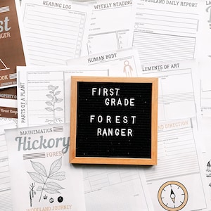 First Grade Homeschool Curriculum DIGITAL EDITION | Forest Ranger Themed All Subjects Curriculum | Versatile Homeschool Curriculum