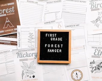 First Grade Homeschool Curriculum DIGITAL EDITION | Forest Ranger Themed All Subjects Curriculum | Versatile Homeschool Curriculum