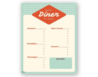 My Own Restaurant Menu  | Homeschool English, Language Arts, Writing Curriculum