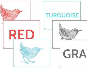Montessori Style Nature Themed Color Cards with Matching | Printable Color Cards | Preschool Education | Minimal Color Cards