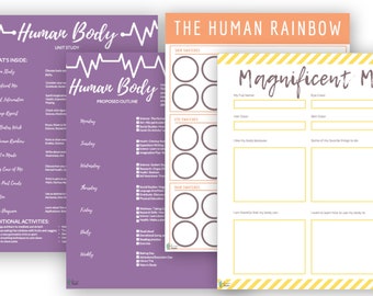 Human Body Unit Study |  Human Anatomy Activities | Printable Human Body Lesson Plans | Homeschool Science Curriculum | Personal Traits