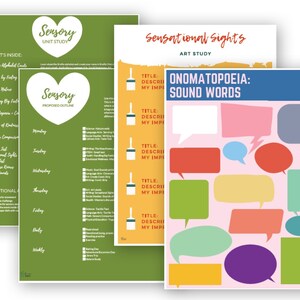 Sensory Unit Study | Senses Unit | Printable Homeschool Lesson Plans | Homeschool Curriculum | Emotional Awareness | Early Elementary
