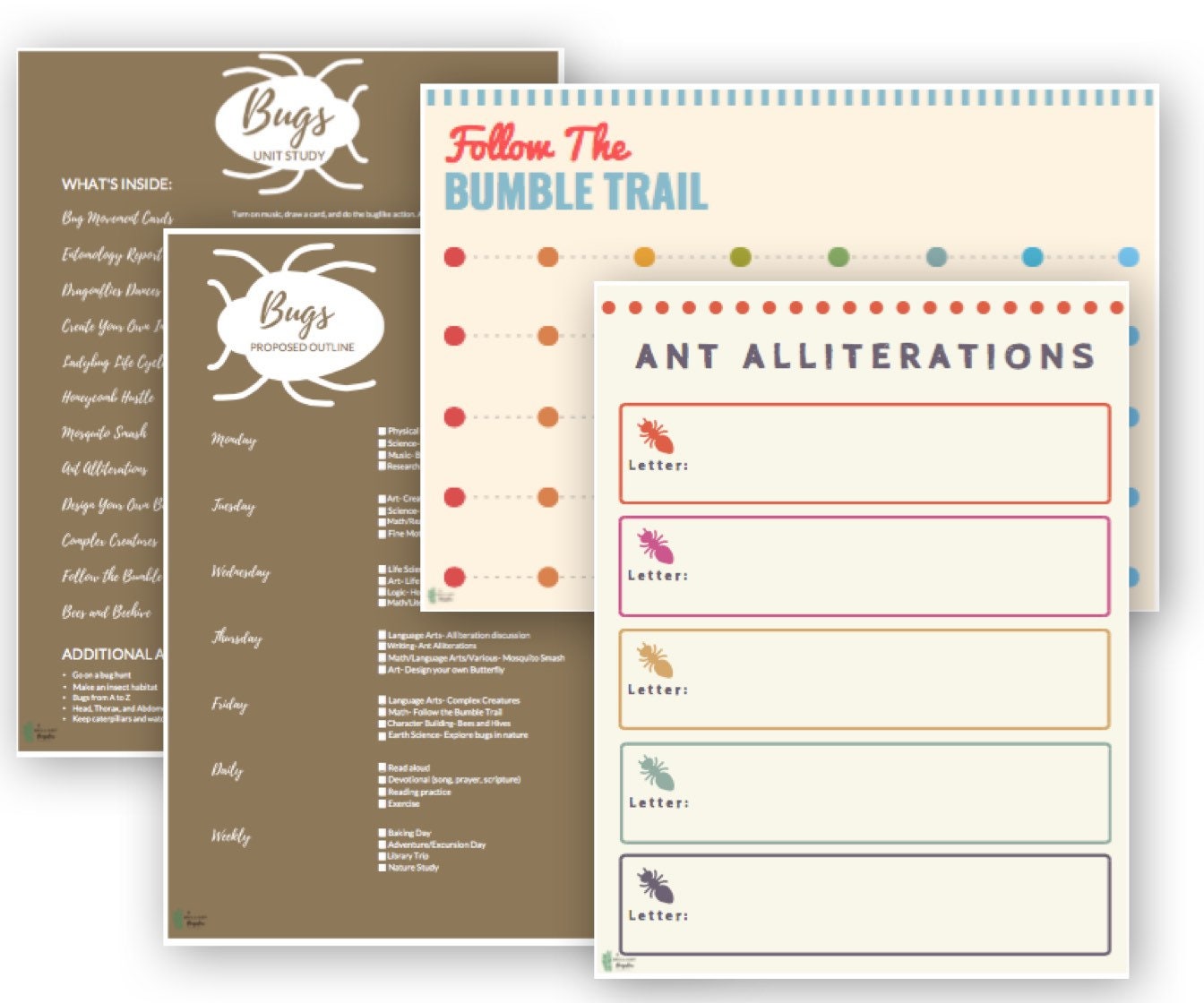 Bugs Unit Study | Insect Unit | Printable Homeschool Lesson Plans | Homeschool Science Curriculum | Entomology | Early Elementary