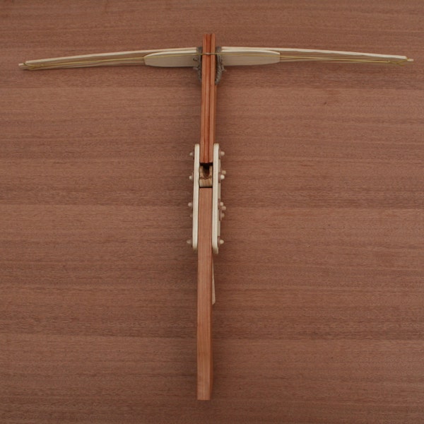 Wooden Crossbow -HES Style Grip- Handcrafted from Cherry and one complimentary Crossbow Bolt