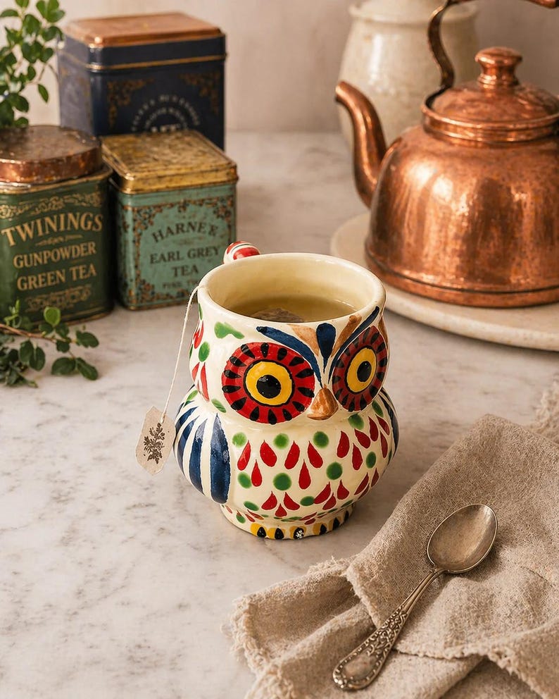 Tasse à café Gorky Gonzalez hibou d'Anthropologie image 1