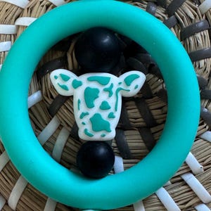 Cow Print Keychain