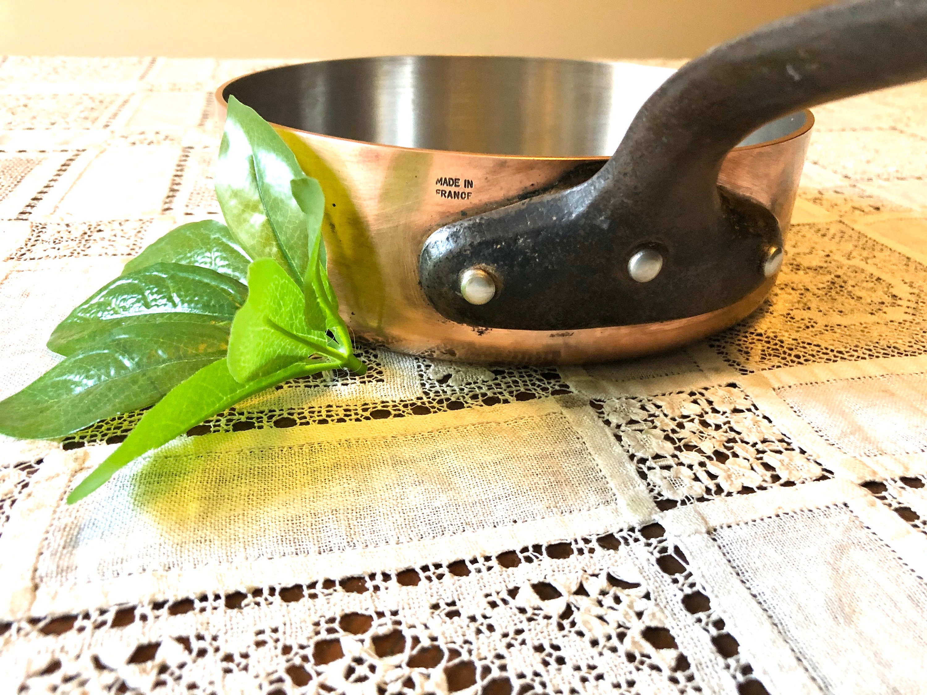 Professionnel 2.75mm Français Copper Saute Pan Skillet Stamped Made in France Stainless Steel Paris,