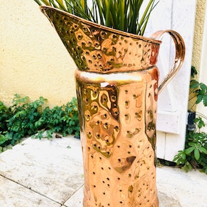 Massive French Copper Vintage Umbrella Stand French Country Home Decor Paris, France #20-723-200