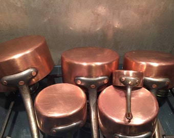 6 Piece Copper Set Hammered Copper Rivets Paris, France