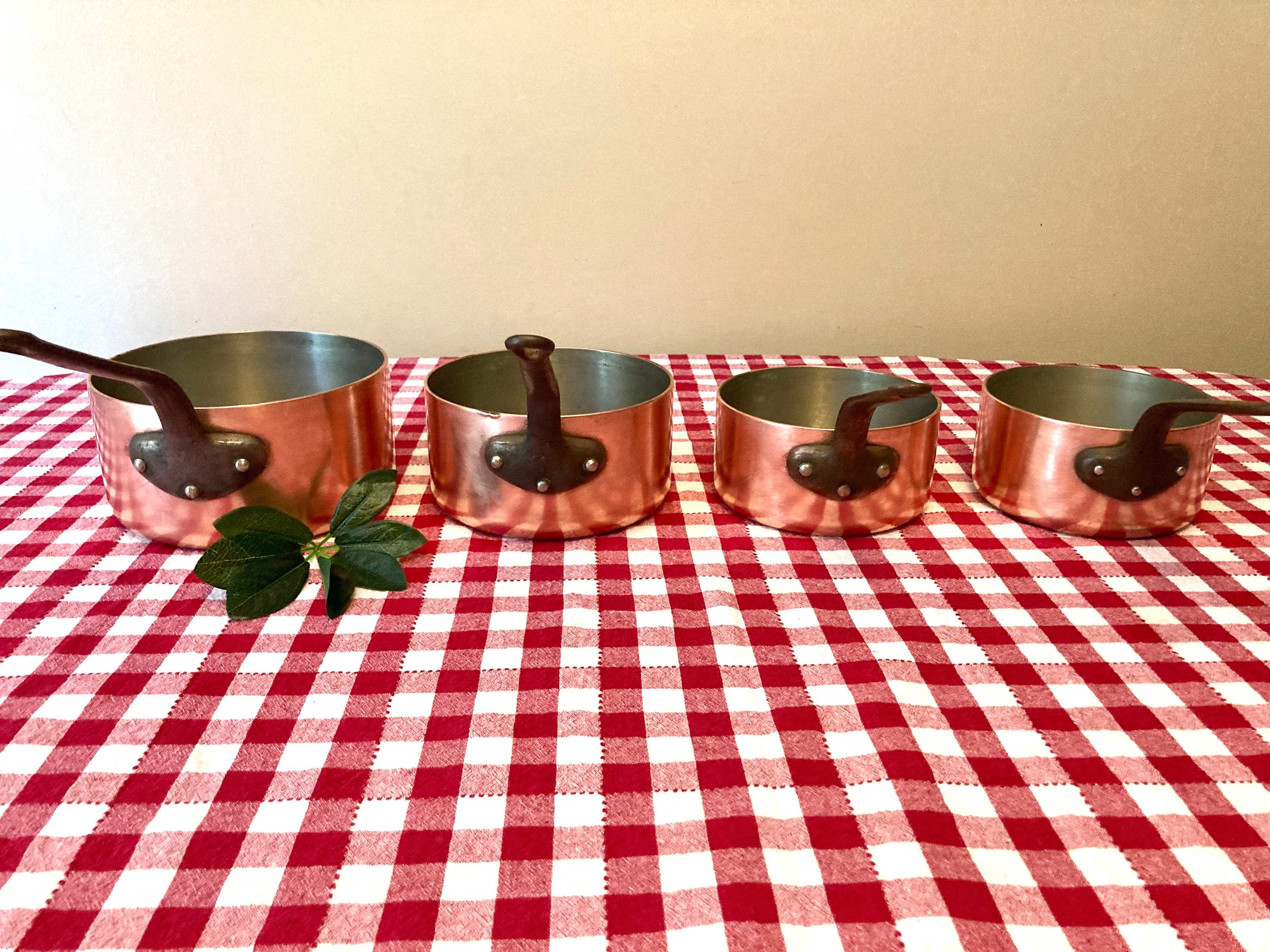 Bourgeat Matfer Professional Copper Cookware Pans Set Metal Etsy