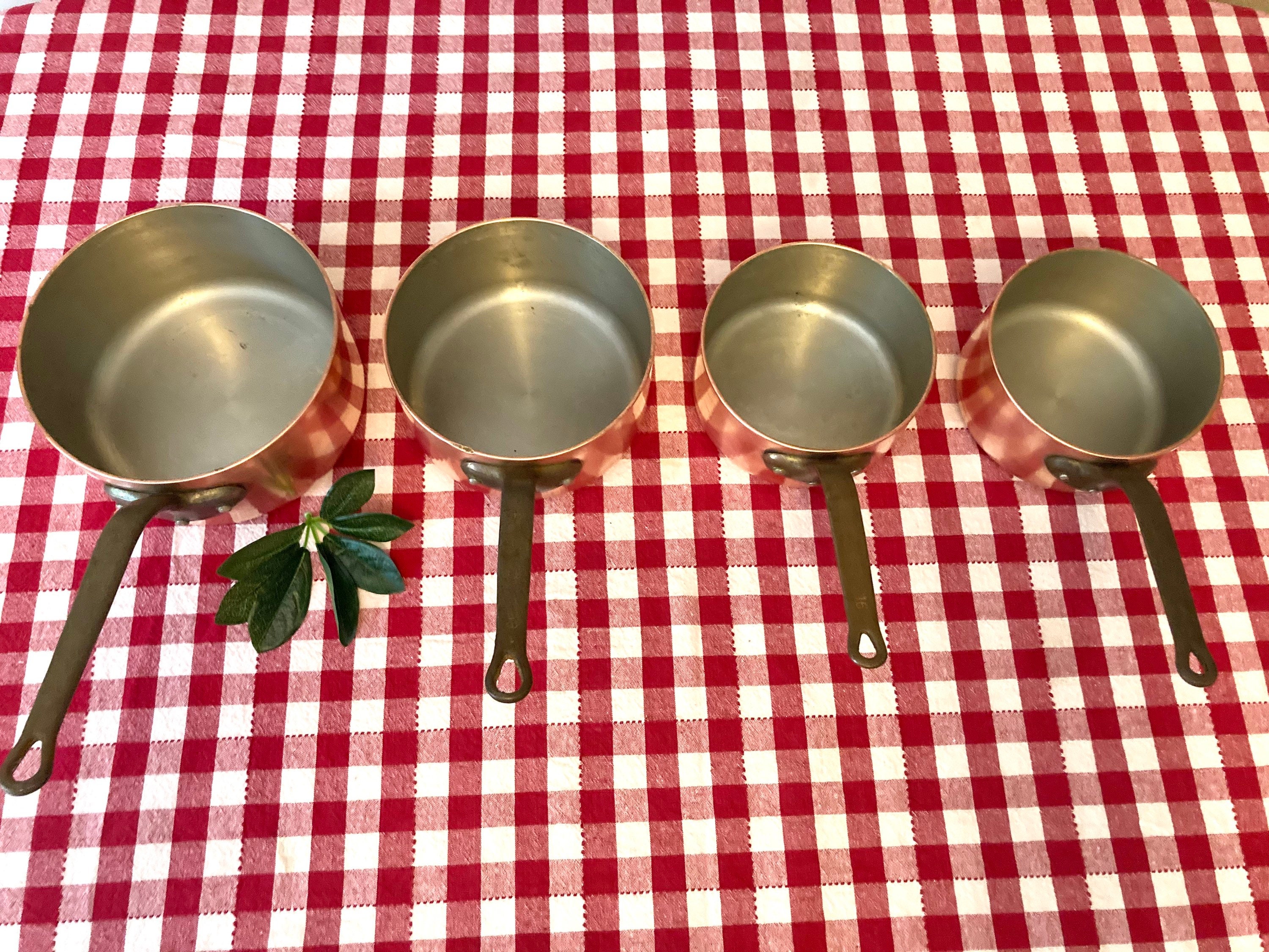 Bourgeat Matfer Professional Copper Cookware Pans Set Metal Etsy