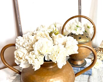 Vintage Hammered Copper & Brass Decor Set | Antique Hand-Hammered Flower Vase and Fresh Flower Holder Vase #G-1000-121