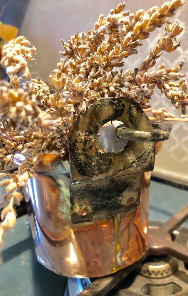 Antique Copper Bread Loaf Pan Rod Iron Handle Paris, France #12-149