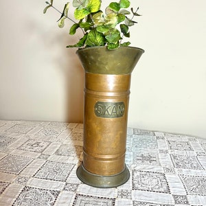 French Vintage Copper Umbrella Stand Flower Pot Decor Brass Handle 5 Kan Paris, France #10-27