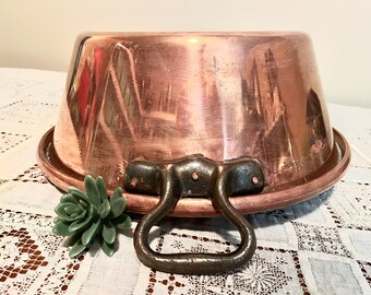 Mauviel Copper Jam Basin, Hammered Finish, Iron Handles