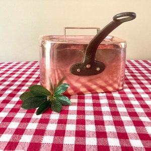 1800&#39;s Antique Handmade Copper Daubiere Stock Pot Roasting Pan Confit Braiser Lid Paris, France #20-3295p